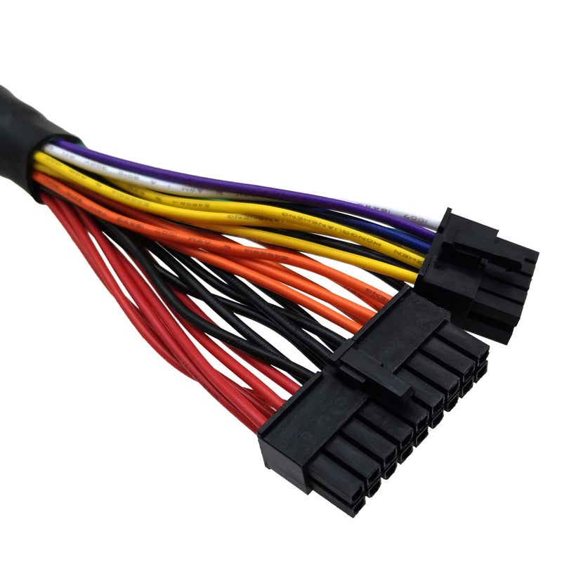COMeap 24 Pin ATX Cable for Corsair AX Series and Seasonic PSUs, 18 Pin + 10 Pin to 24 Pin ATX PSU Power Adapter Sleeved 24.8-inch(63cm) - Image 3